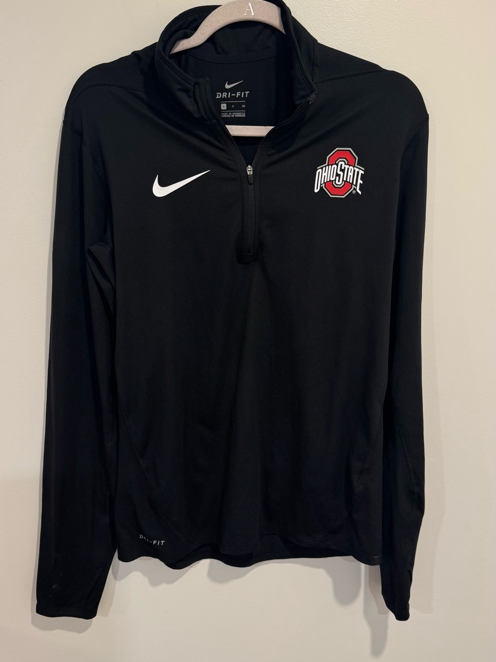 Nike Black Dri-FIT Full-Zip Jacket with White Swoosh Size Small